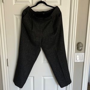 Ann Taylor LOFT NWOT pull on grey trousers with silver detail